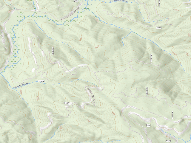 USGS topographic map of USFS dispersed camp — ID #404