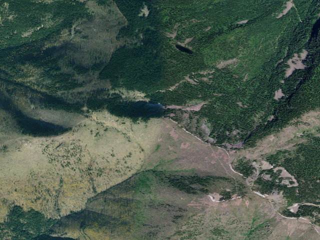 Aerial image of USFS dispersed camp — ID #408
