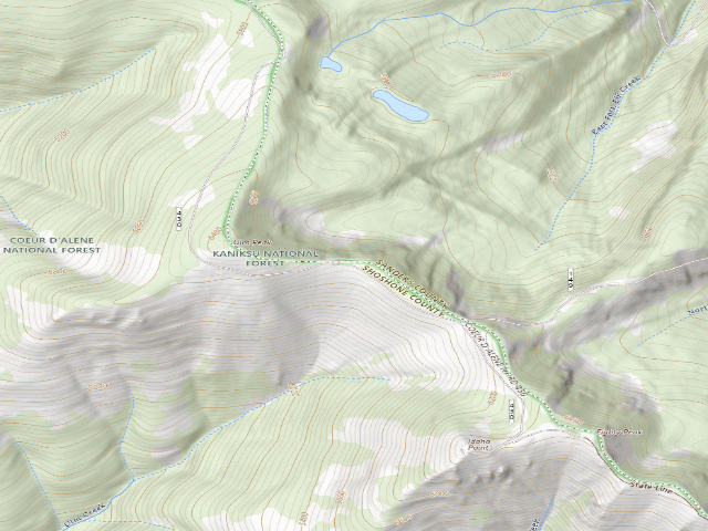 USGS topographic map of USFS dispersed camp — ID #408