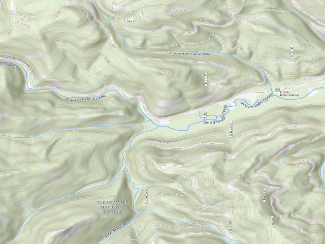 USGS topographic map of USFS dispersed camp — ID #41
