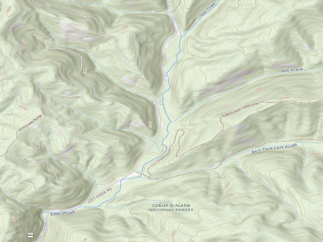 USGS topographic map of USFS dispersed camp — ID #410