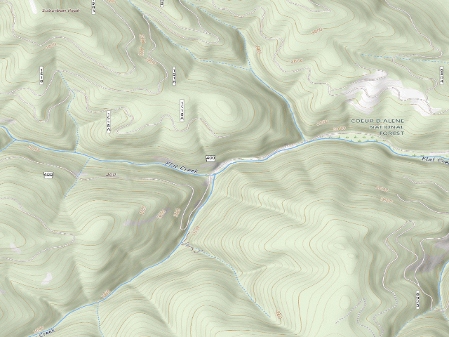 USGS topographic map of USFS dispersed camp — ID #413