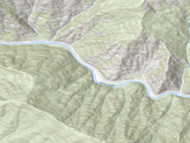 USGS topographic map of USFS dispersed camp — ID #421