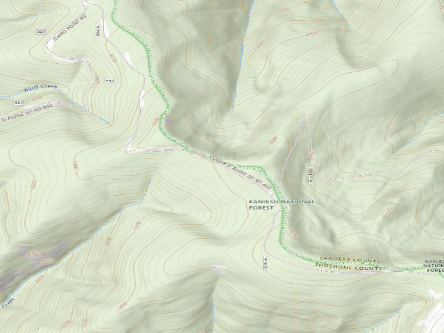 USGS topographic map of USFS dispersed camp — ID #426