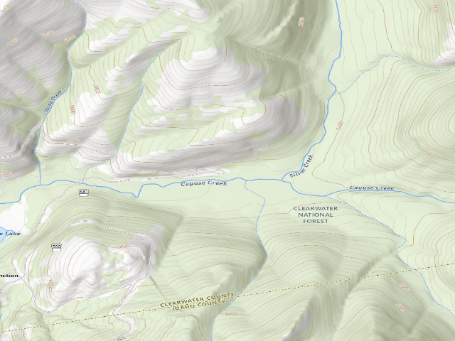 USGS topographic map of USFS dispersed camp — ID #429