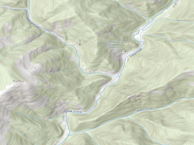 USGS topographic map of USFS dispersed camp — ID #431
