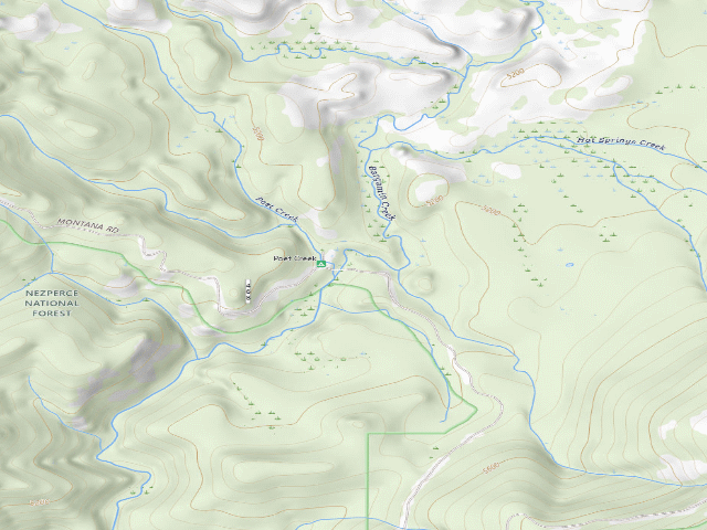 USGS topographic map of USFS dispersed camp — ID #432
