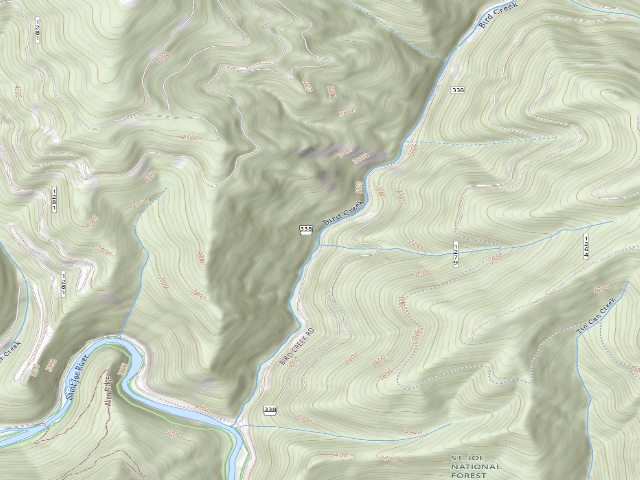 USGS topographic map of USFS dispersed camp — ID #434