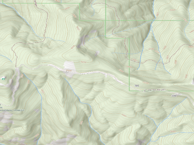 USGS topographic map of USFS dispersed camp — ID #435
