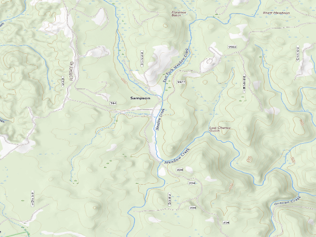 USGS topographic map of USFS dispersed camp — ID #437
