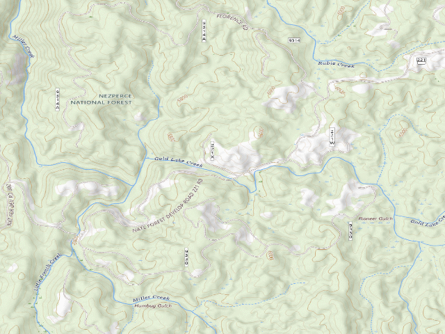 USGS topographic map of USFS dispersed camp — ID #439