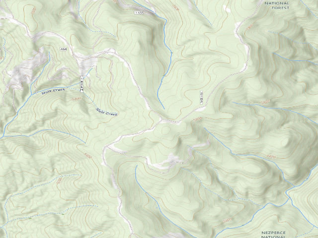 USGS topographic map of USFS dispersed camp — ID #440