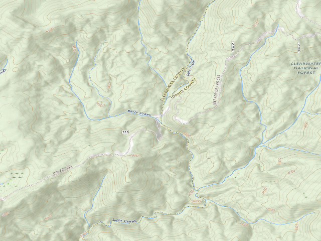 USGS topographic map of USFS dispersed camp — ID #442