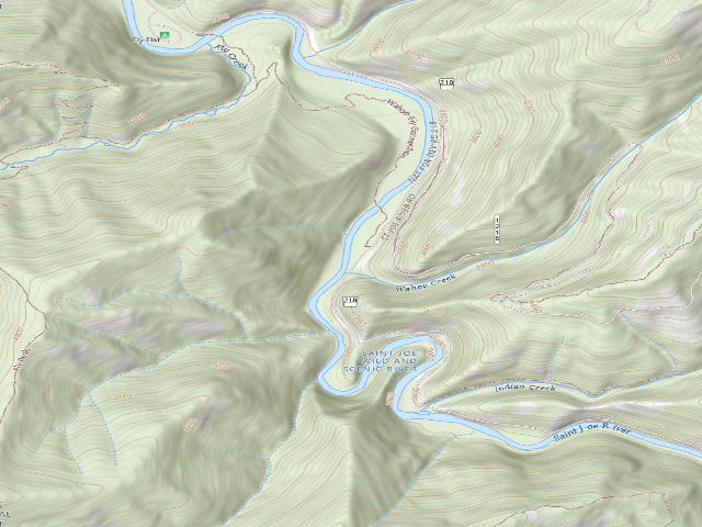 USGS topographic map of USFS dispersed camp — ID #443