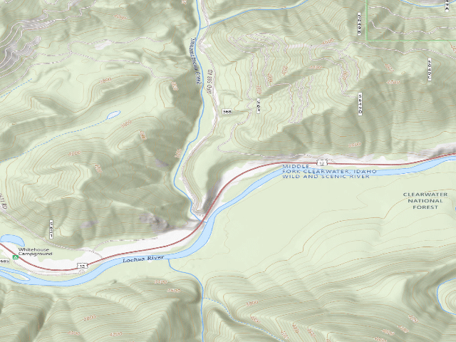 USGS topographic map of USFS dispersed camp — ID #446
