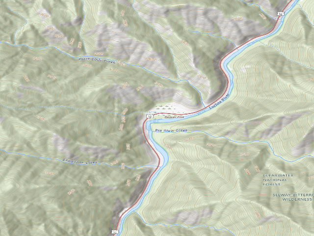 USGS topographic map of USFS dispersed camp — ID #45