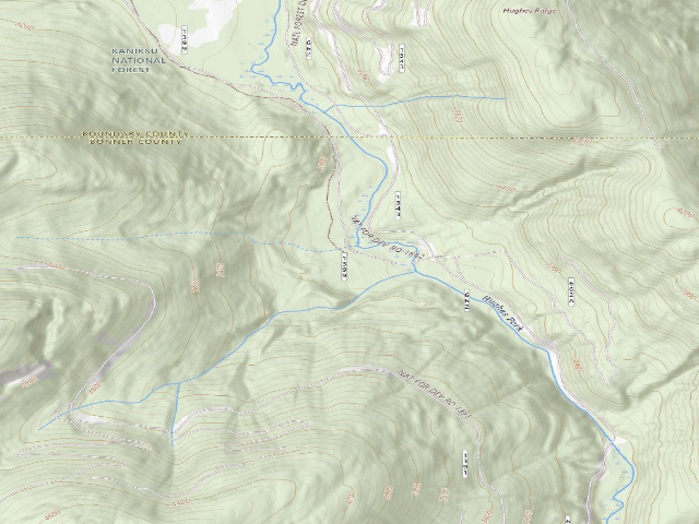 USGS topographic map of USFS dispersed camp — ID #455
