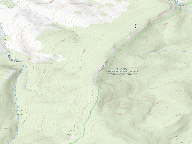 USGS topographic map of USFS dispersed camp — ID #459