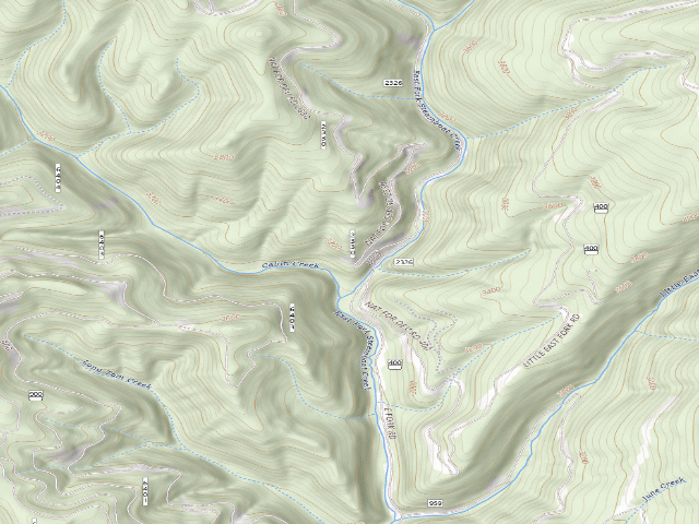 USGS topographic map of USFS dispersed camp — ID #461