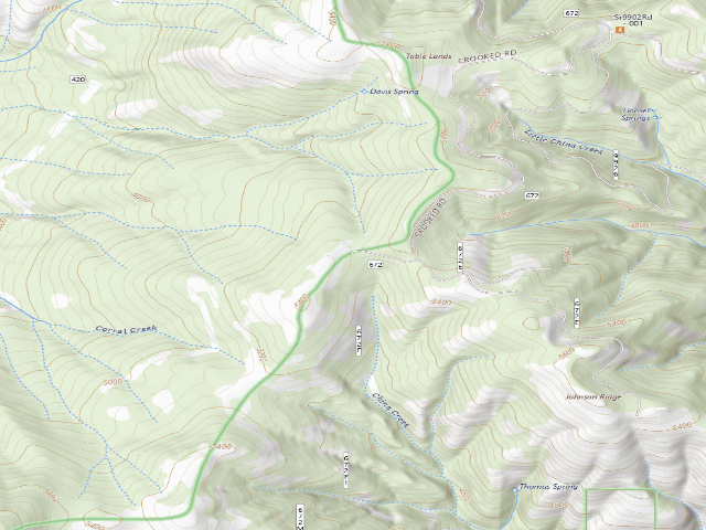 USGS topographic map of USFS dispersed camp — ID #464