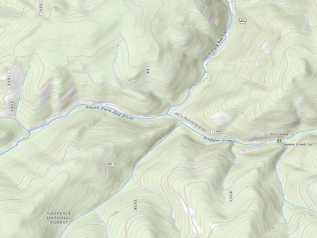 USGS topographic map of USFS dispersed camp — ID #465