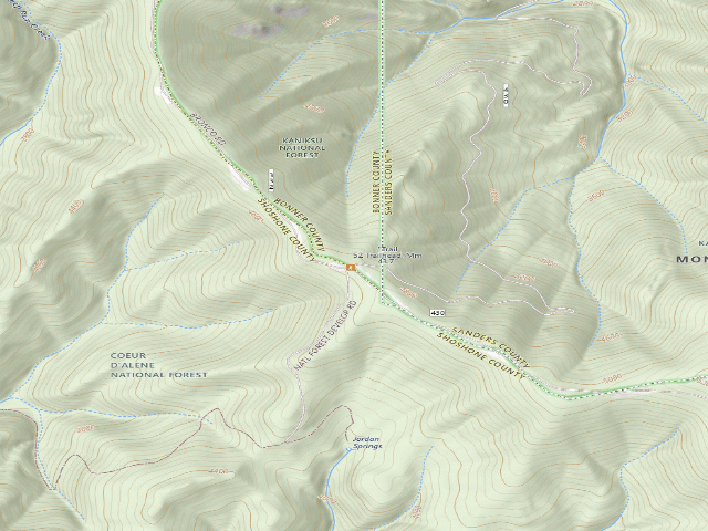 USGS topographic map of USFS dispersed camp — ID #466