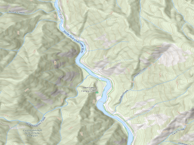 USGS topographic map of USFS dispersed camp — ID #470