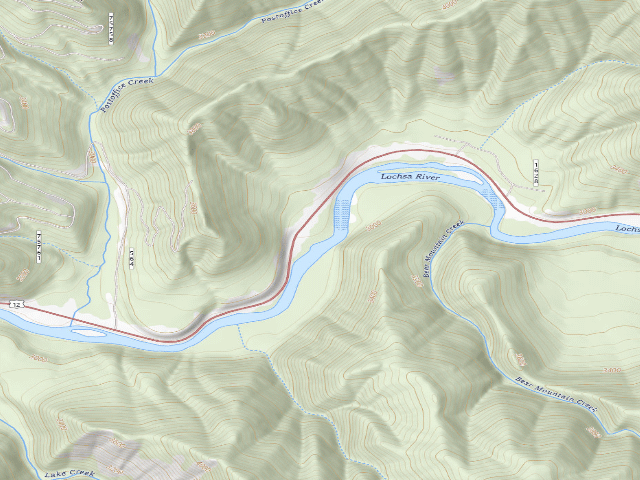 USGS topographic map of USFS dispersed camp — ID #471