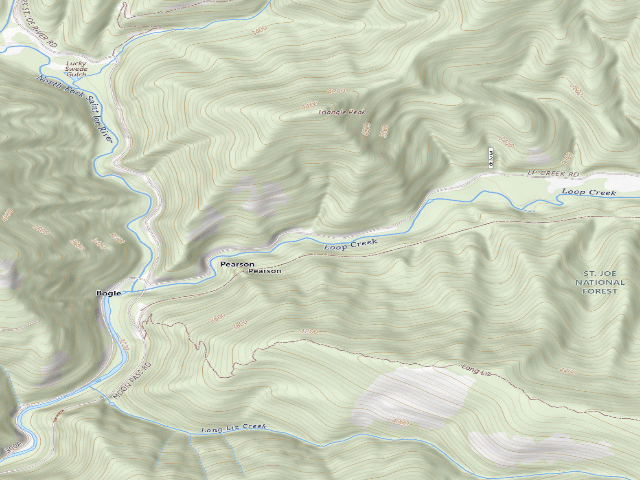 USGS topographic map of USFS dispersed camp — ID #472