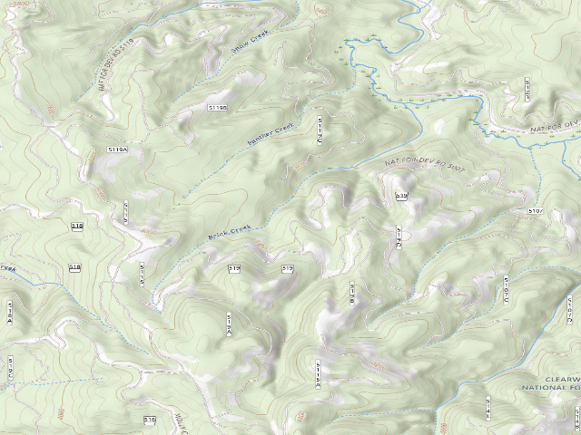 USGS topographic map of USFS dispersed camp — ID #473
