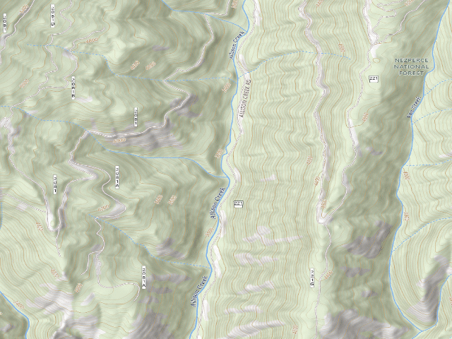 USGS topographic map of USFS dispersed camp — ID #478