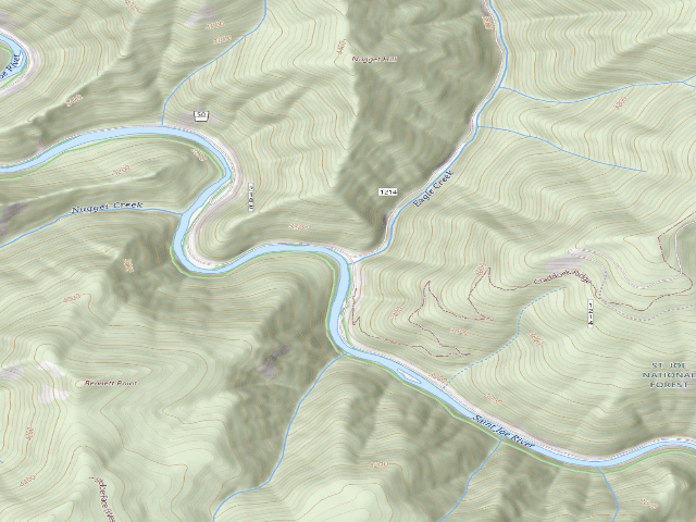 USGS topographic map of USFS dispersed camp — ID #479