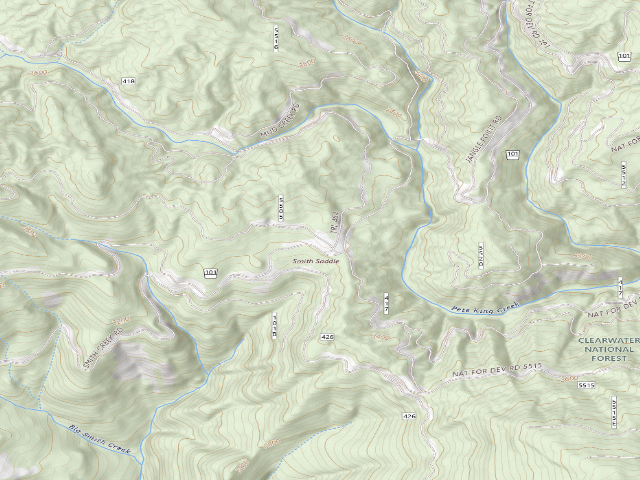 USGS topographic map of USFS dispersed camp — ID #48