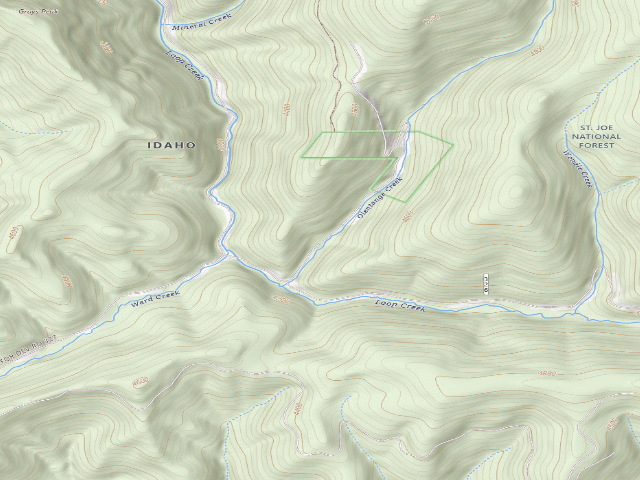 USGS topographic map of USFS dispersed camp — ID #482