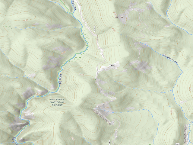 USGS topographic map of USFS dispersed camp — ID #485