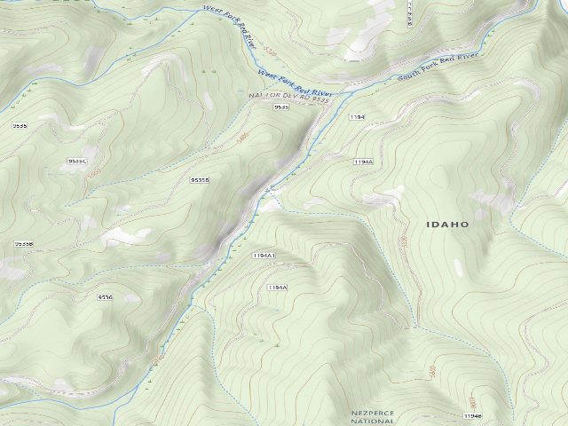 USGS topographic map of USFS dispersed camp — ID #486