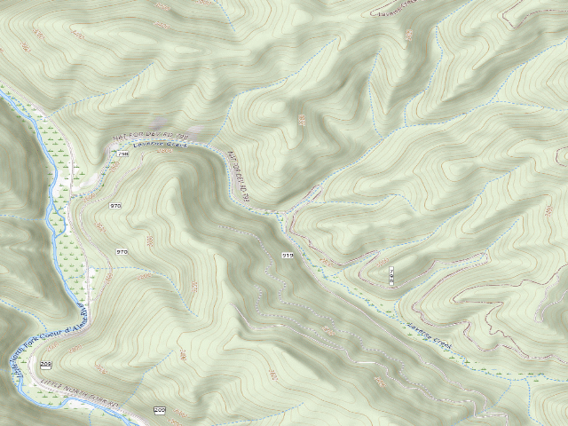 USGS topographic map of USFS dispersed camp — ID #49