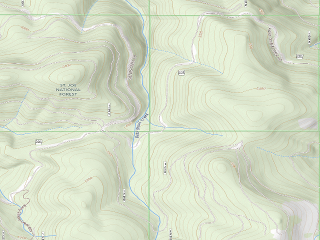 USGS topographic map of USFS dispersed camp — ID #493