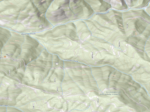 USGS topographic map of USFS dispersed camp — ID #494