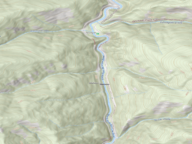 USGS topographic map of USFS dispersed camp — ID #496