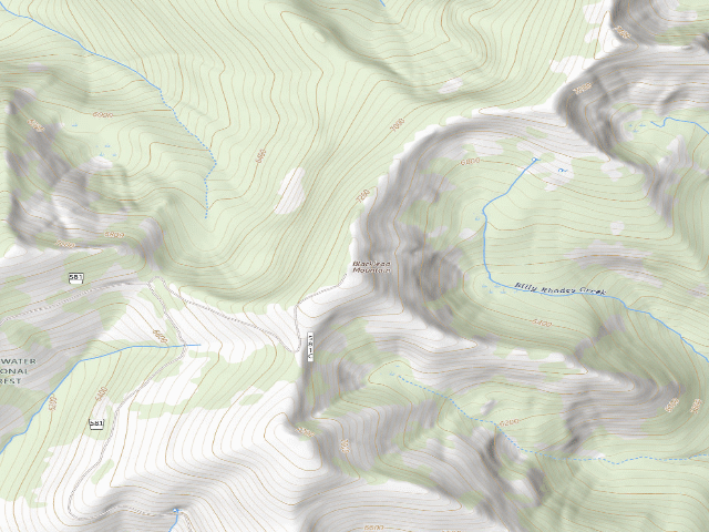 USGS topographic map of USFS dispersed camp — ID #502