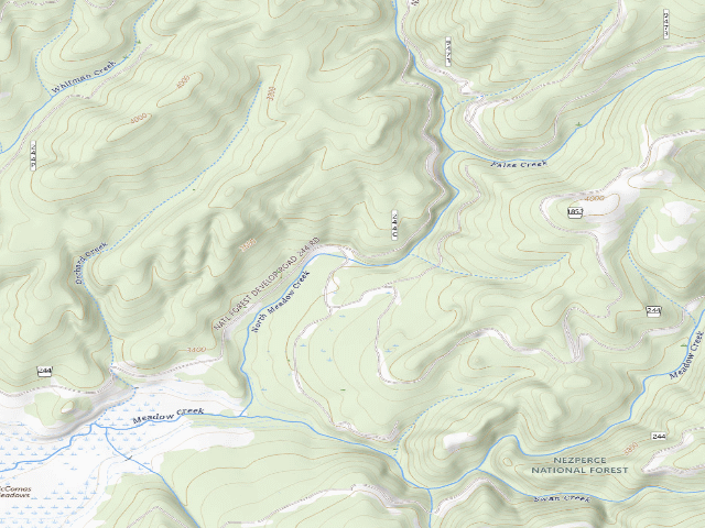 USGS topographic map of USFS dispersed camp — ID #503