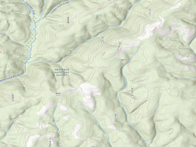 USGS topographic map of USFS dispersed camp — ID #509