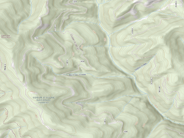 USGS topographic map of USFS dispersed camp — ID #511