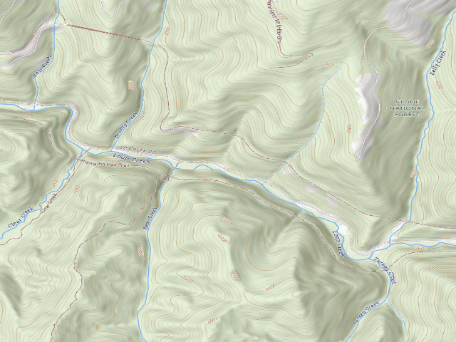 USGS topographic map of USFS dispersed camp — ID #512