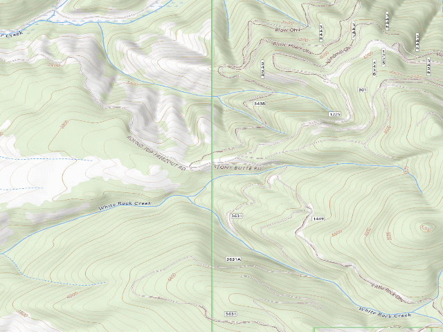 USGS topographic map of USFS dispersed camp — ID #514