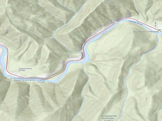 USGS topographic map of USFS dispersed camp — ID #515