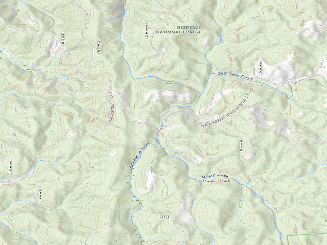 USGS topographic map of USFS dispersed camp — ID #519