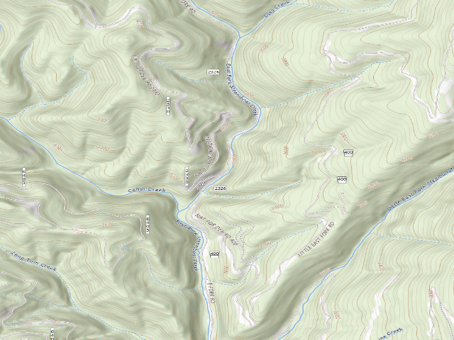 USGS topographic map of USFS dispersed camp — ID #52