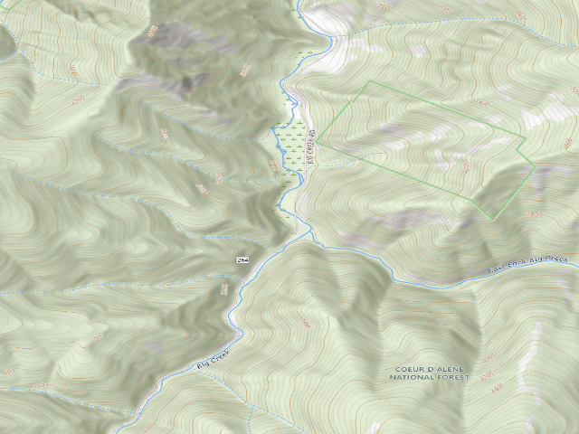 USGS topographic map of USFS dispersed camp — ID #523